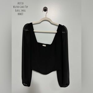 Aritzia | Wilfred Grace Top | Black, Small | BNWOT